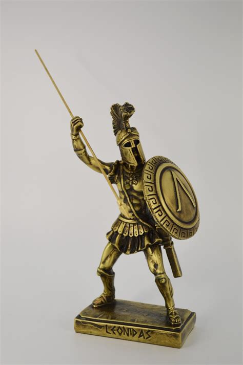 Leonidas statue/ Polyester/ Bronze plated 16cm 15103