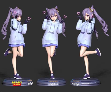 Keqing - Genshin Impact Fanart 3D Model by Sinh Nguyen