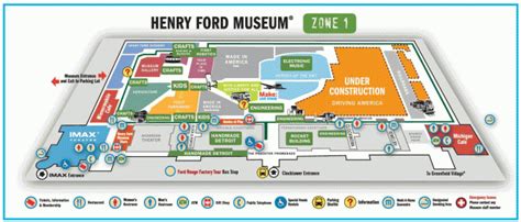 a map of the henry ford museum