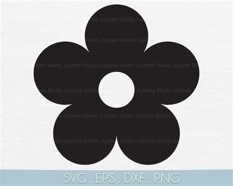 Hippy Daisy SVG Flower Silhouette Svg for Cricut Cut Files - Etsy