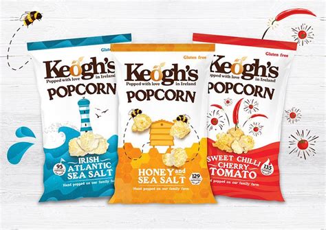 Keoghs Popcorn Packaging on Behance | Popcorn packaging, Chip packaging, Cereal packaging