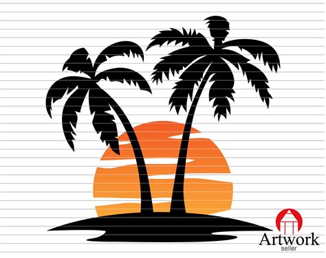 Png Files For Cricut Palm Trees Svg Tropical Island Cut Files Eps ...