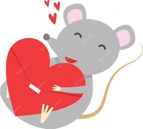 Premium Vector | The rat is holding a love letter vector illustration