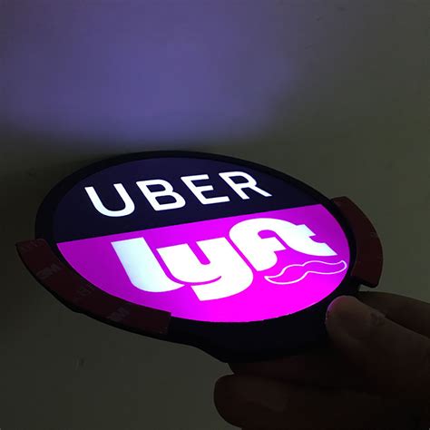 Uber LED Flash Car Glow Cycle Sticker White Light Sign w/ Intelligent Induction | eBay