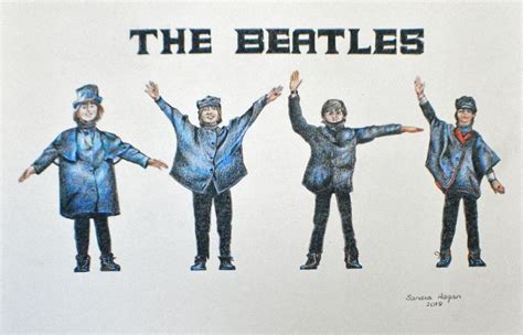 The Beatles "Help!" Album Cover Art - Sandra Hagan - Paintings & Prints, Entertainment, Music ...