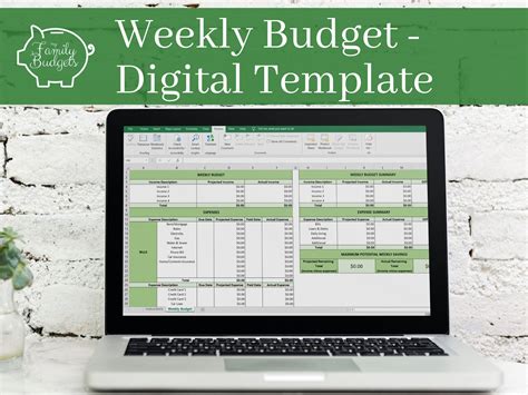 Weekly Budget Planner / Excel Budget Template / Personal | Etsy