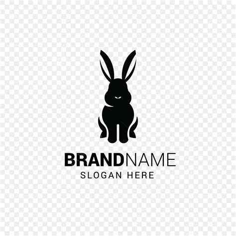 Rabbits Logo Vector Design Images, Rabbit Sitting Logo Template, Rabbit, Logo, Silhouette PNG ...