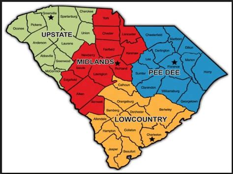 What's Upstate and the Down Lowcountry in South Carolina?