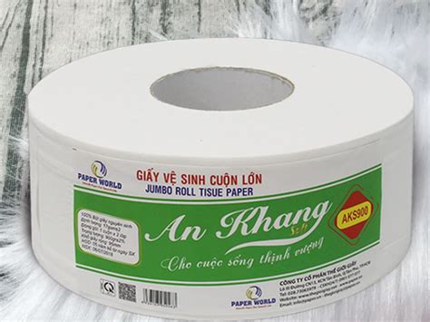 Giấy vệ sinh cuộn lớn An Khang 900g - Giấy An Khang