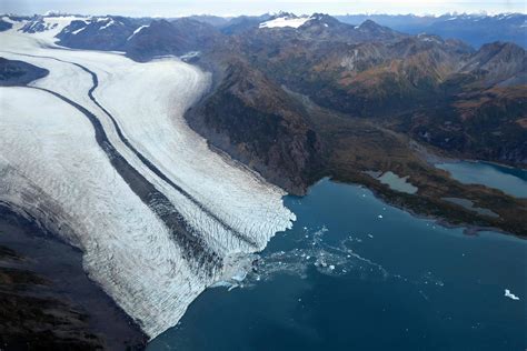 Retreat of Glacier Edges in Alaska’s Kenai Fjords National Park