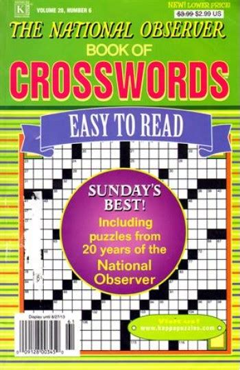 National Observer Book of Crosswords Magazine | Magsstore