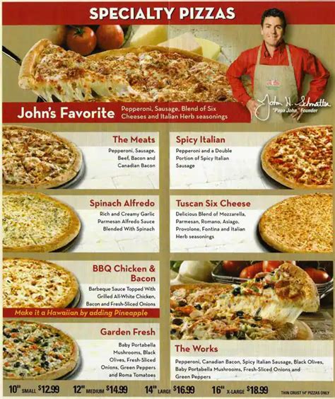 Papa John's Menu, Menu for Papa John's, Hyde Park, Chicago - Urbanspoon ...