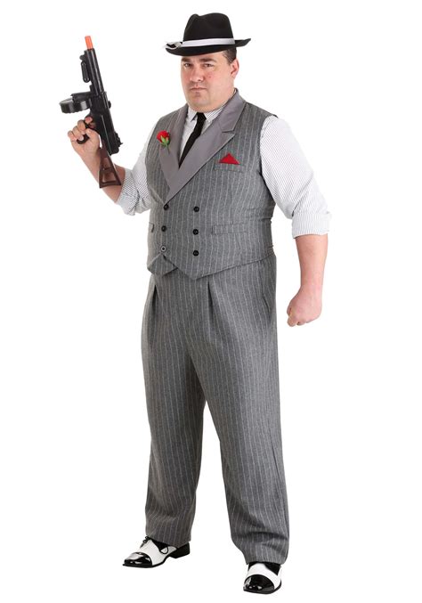 Men's Ruthless Gangster Costume Adult 1920s Mobster Costume X-Small Gray Clothing, Shoes Jewelry ...