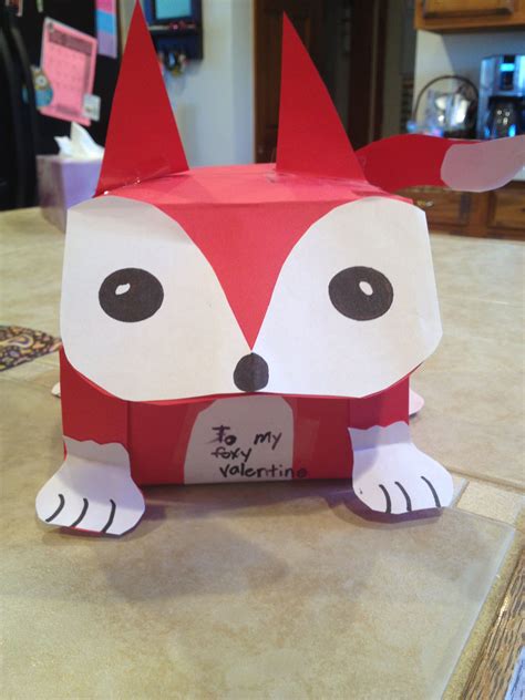 Fox Valentines Day Box | Kids valentine party, Valentine fun, Fox valentine