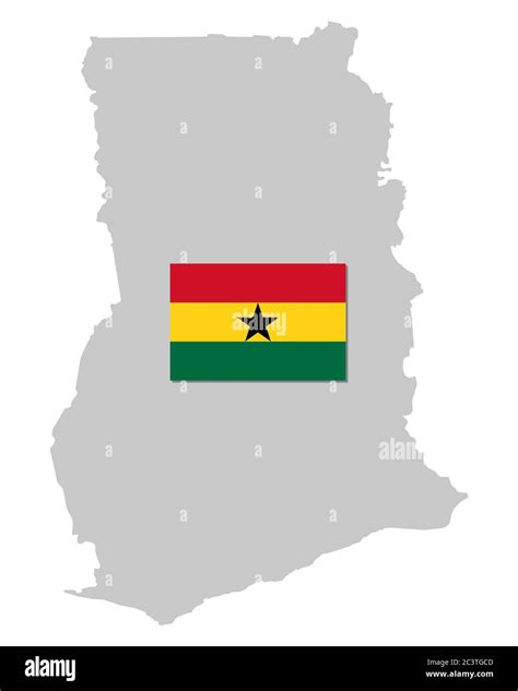 Flag and map of Ghana Stock Photo - Alamy