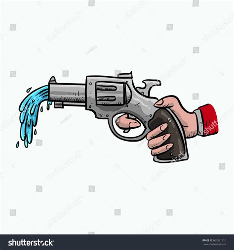 Water Gun Drawing Stock Vector (Royalty Free) 601511210 | Shutterstock