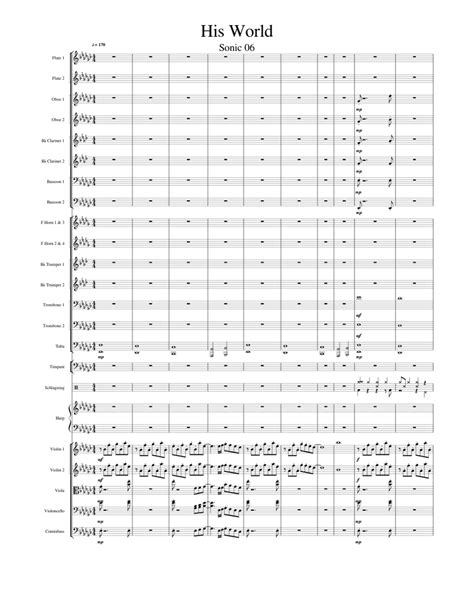 His World (Sonic 2006) Sheet music for Flute, Clarinet, Violin, Oboe ...