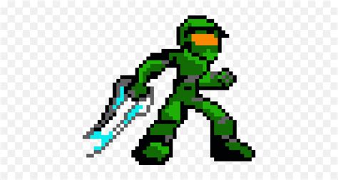 Halo Master Chief 8 Bit Clipart - 8 Bit Master Chief Pixel Art Emoji ...