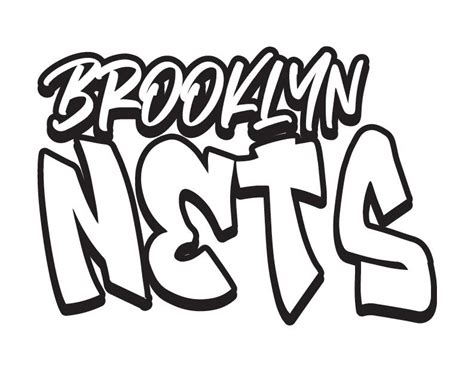 NBA Graffiti Decals-Brooklyn Nets | Basketball decal, Nba, Graffiti logo