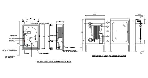 Fire hose cabinet indoor electrical installation details dwg file - Cadbull