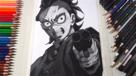 Drawing Genya Shinazugawa : Demon Slayer Kimetsu no Yaiba - YouTube