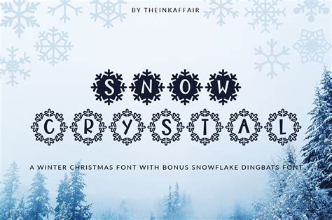 Christmas Font Snowflake Font Fun Font Unisex Playful | Etsy