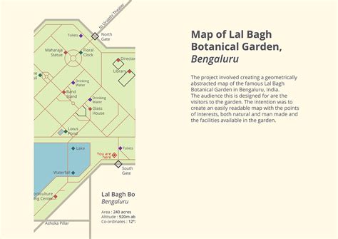 Map of Lal Bagh Botanical Garden, Bengaluru on Behance