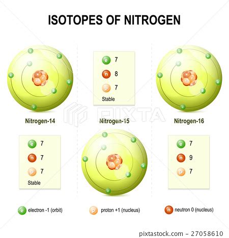 Isotopes of Nitrogen - Stock Illustration [27058610] - PIXTA