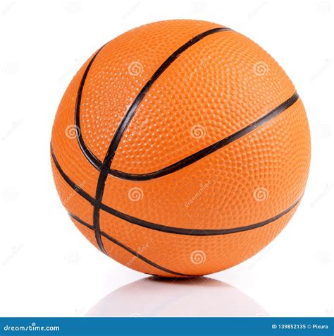 Basketball on White Background Stock Image - Image of sports, sport ...