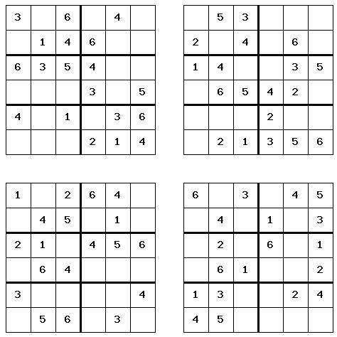 Printable Sudoku 4 Per Page | Oppidan Library