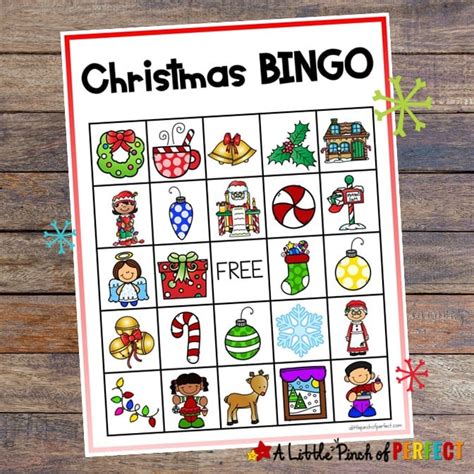 Christmas BINGO Free Printable Game for Family Fun - A Little Pinch of Perfect