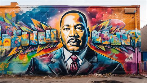 Premium AI Image | Martin Luther king graffiti style art street wear