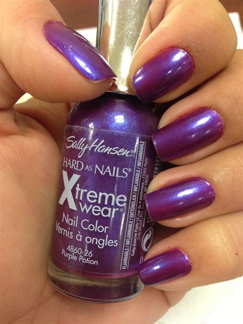 Purple Tornasol nails by Sally Hansen Extreme Wear "Purple Potion" 4860-26 Nail Polish Color ...