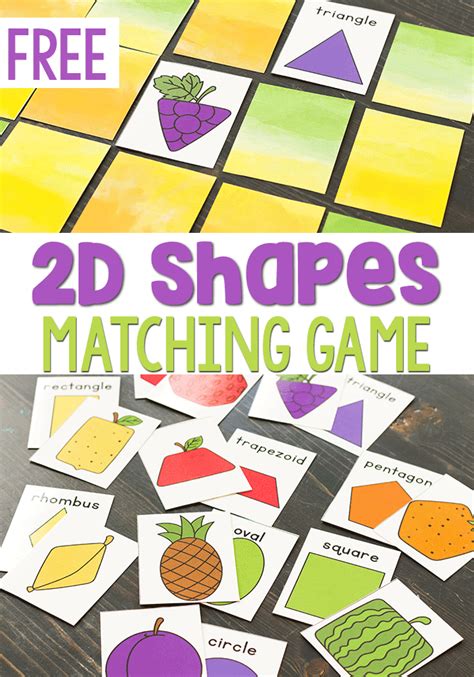 Teach Shapes With This Fun Fruit Themed Shape Matching Game