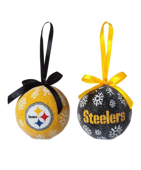 Take a look at this Evergreen Pittsburgh Steelers LED Ornament Set on zulily today! | Christmas ...