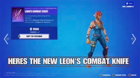 *NEW* “Leon’s Combat Knife” Pickaxe Fortnite Gameplay! - YouTube