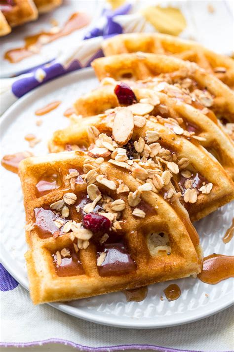 Crispy Waffles with Cinnamon Honey Butter - Kitschen Cat