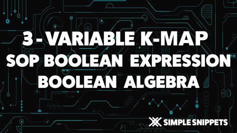 K-map Numerical with 3 Variable SOP Boolean Expresson | Boolean Algebra - YouTube