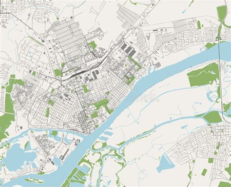 Map of the City of Kherson, Ukraine Stock Illustration - Illustration of graphic, place: 228802902