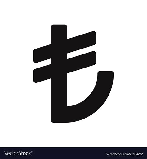 Turkish lira symbol icon Royalty Free Vector Image