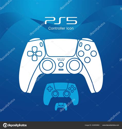 PS5 game controller or gamepad vector different size range flat icons ...