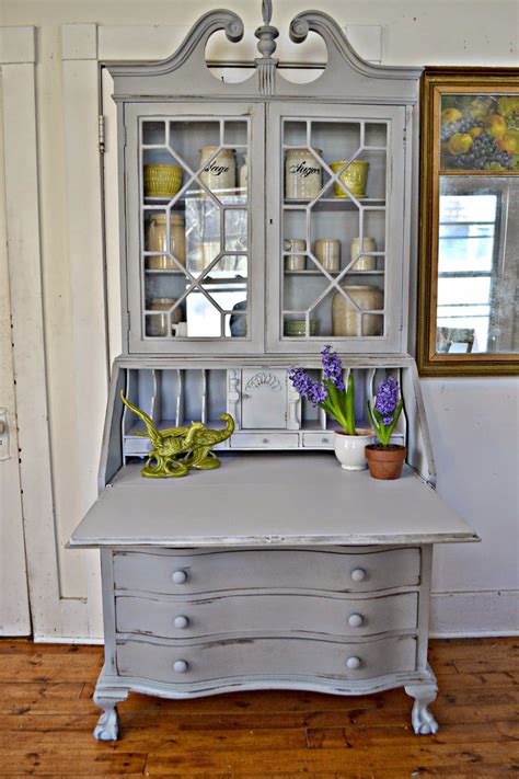 Heir and Space: An Antique Secretary in Gray | Refinishing furniture ...