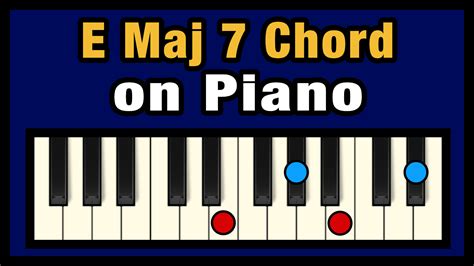 E Maj 7 Chord on Piano (Free Chart) – Professional Composers