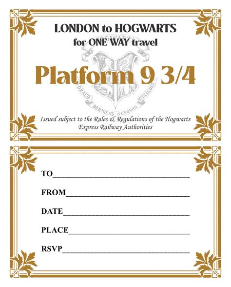 Best Printable Train Ticket Harry Potter Printableecom Hogwarts | SexiezPicz Web Porn