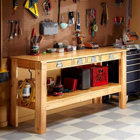 Simple Workbench Plans | Bancadas de trabalho garagem, Planos de ...