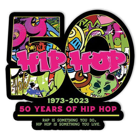 Hip Hop 50 Years Anniversary Graffiti 50th Birthday Hip Hop Sticker, Bumper Sticker for Car ...