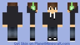 Black Hoodie Boy Minecraft Skin