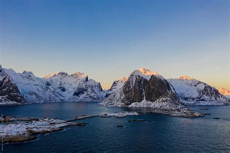 "Aerial View Of Reine At Sunset" by Stocksy Contributor "Marilar ...