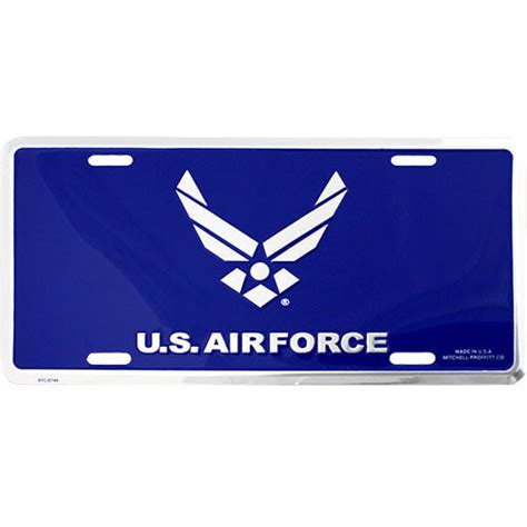 Air Force New Wing Blue License Plate | USAMM