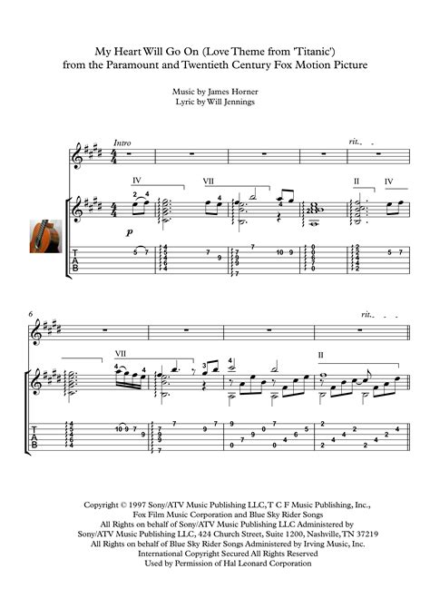 my-heart-will-go-on-guitar-solo-sheet-music